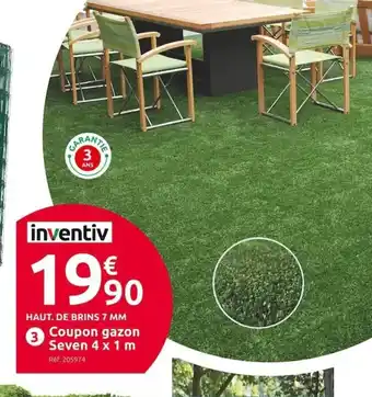 Mr Bricolage Coupon Gazon Seven 4x1m offre