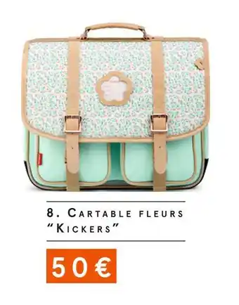 Monoprix Kickers cartable fleurs offre