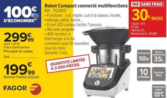 Carrefour Fagor robot compact connecté multifonctions offre