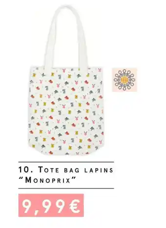 Monoprix tote bag lapins