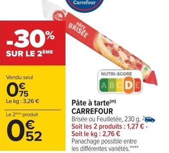 Carrefour Carrefour pâte à tarte offre