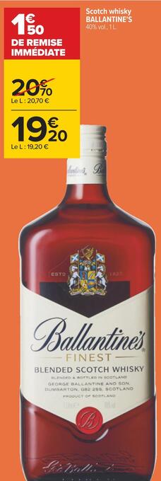 Carrefour Ballantine's scotch whisky offre