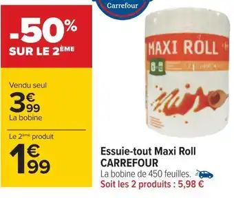 Carrefour Carrefour essuie-tout maxi roll offre