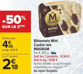 Carrefour Miko bâtonnets mini cookie mix offre