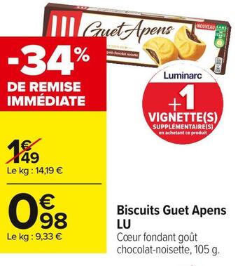 Carrefour Market Lu biscuits guet apens offre