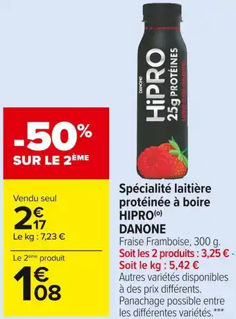 Spécialité laitière protéinée à boire hipro