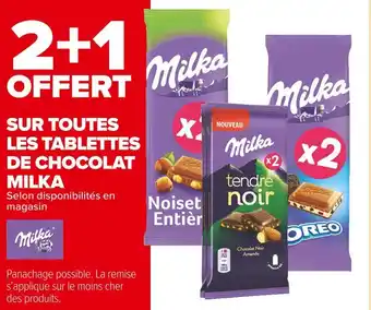 Carrefour Market Bon plan sur toutes les tablettes de chocolat milka offre