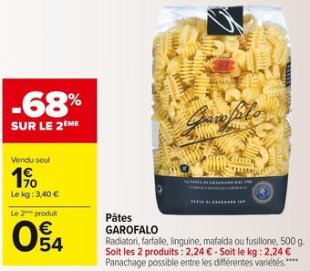 Carrefour Market Garofalo pâtes offre