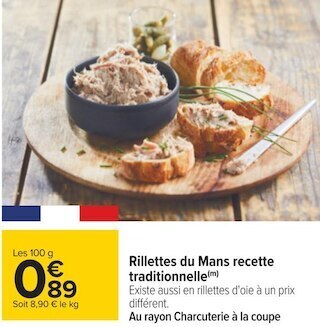 Carrefour Rillettes du mans recette traditionnelle offre