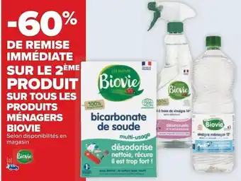 Carrefour Biovie bon plan sur tous les produits ménagers biovie offre