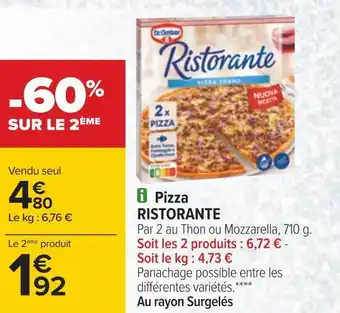 Carrefour Ristorante pizza offre