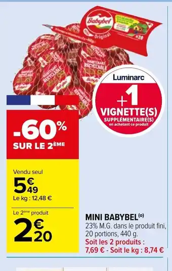 Carrefour Market Mini Babybel offre