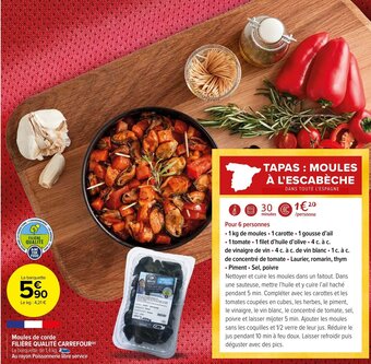 Carrefour Market Moules de Corde Filière Qualité Carrefour offre