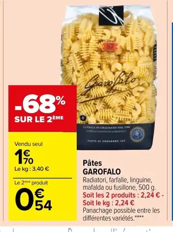 Carrefour Market Garofalo Pâtes offre