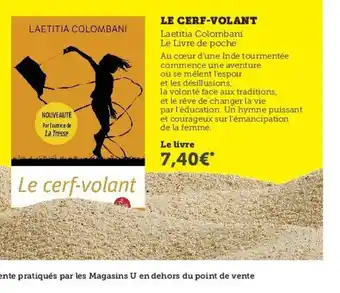 Hyper U Le Cerf-Volant Laetitia Colombani Le Livre de Poche offre