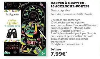 Hyper U Cartes À Gratter - 10 Accroche-Portes offre