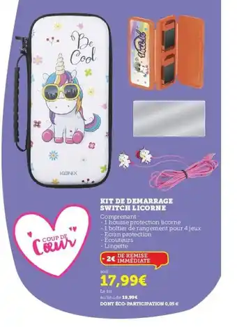 Hyper U Kit De Demarrage Switch Licorne offre