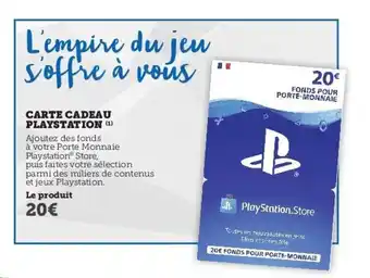 Hyper U Carte Cadeau Playstation offre