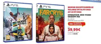 Hyper U Operation Jeux Video Ubisoft PS5 offre