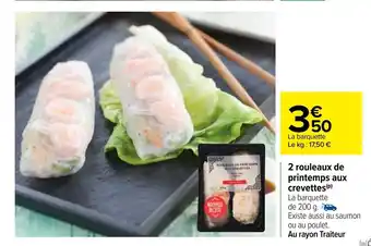 Carrefour 2 Rouleaux De Printemps Aux Crevettes offre