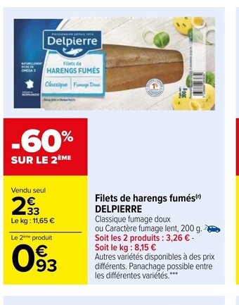Carrefour Filets De Harengs Fumés Delpierre offre