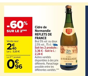 Carrefour Cidre De Normandie REFLETS De France offre