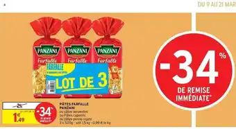 Intermarché Express Pâtes Farfalle Panzani offre