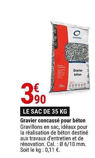 Gamm vert Gravier Concassé Pour Béton offre