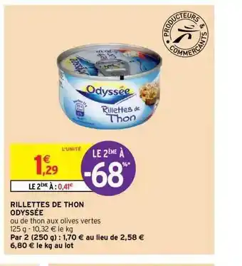 Intermarché Express Rillettes De Thon Odyssée offre