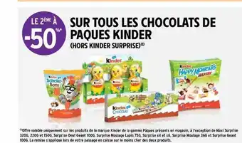 Intermarché Express Chocolats De Pâques Kinder offre