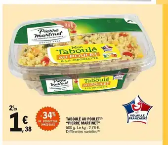 E.Leclerc Express Taboulé Au Poulet "Pierre Martinet" offre