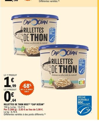 E.Leclerc Express Rillettes De Thon MSC "Cap Océan" offre