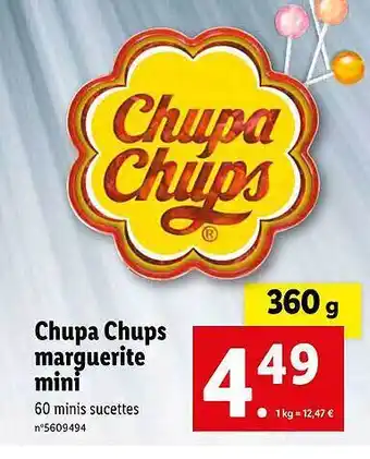 Lidl Chupa Chups Marguerite Mini offre