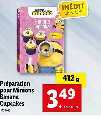 Préparation Pour Minions Banana Cupcakes