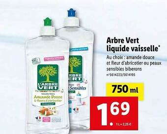 Lidl Arbre Vert Liquide Vaisselle offre
