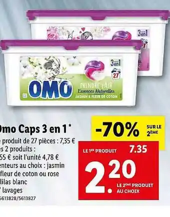 Lidl Omo Caps 3 En 1 offre