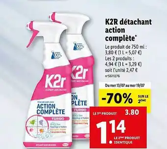 K2r Détachant Action Complète