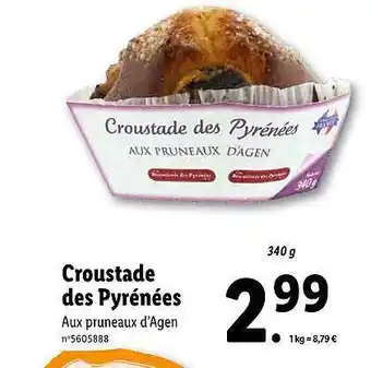 Lidl Croustade Des Pyrénées offre
