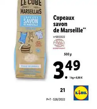 Lidl Copeaux Savon De Marseille offre