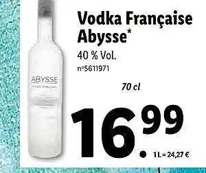 Lidl Vodka Française Abysse offre