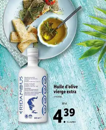 Lidl Huile D'olive Vierge Extra Eridanous offre