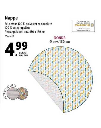 Lidl Nappe offre