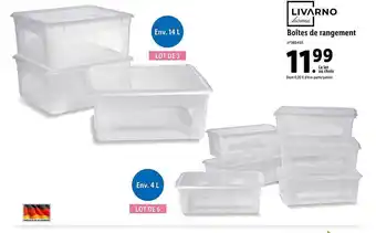 Lidl Boîtes De Rangement Livarno Home offre