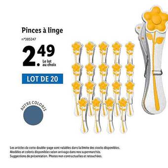 Lidl Pinces à Linge offre