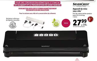 Appareil De Mise Sous Vide Silver Crest