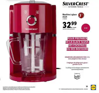Lidl Machine à Glace Slush Silver Crest offre