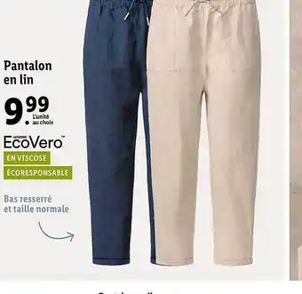 Lidl Pantalon En Lin offre