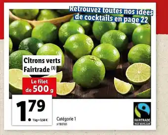 Lidl Citrons Verts Fairtrade offre