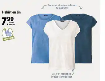 Lidl T-shirt En Lin offre