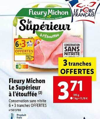 Lidl Fleury Michon Le Supérieur à L'étouffée offre